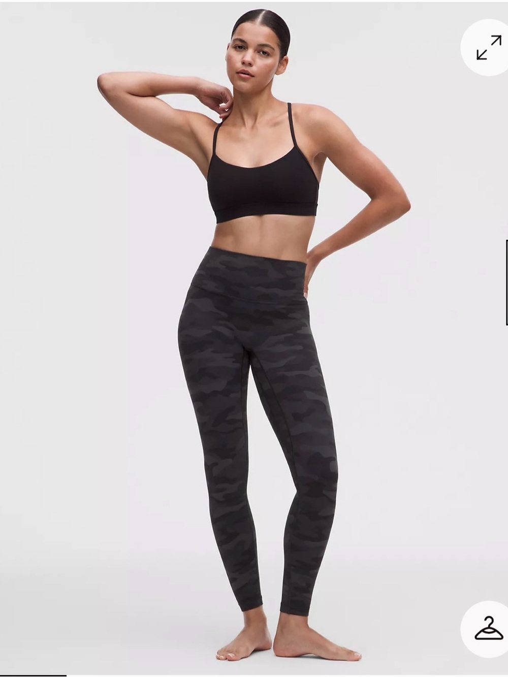 lululemon Align No Line™ High-Rise Pant 28" black phantom camo size 0 leggings